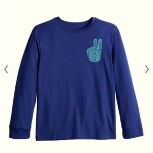 NWT- Kids Navy Long Sleeve Black History Month Tee - Size 6